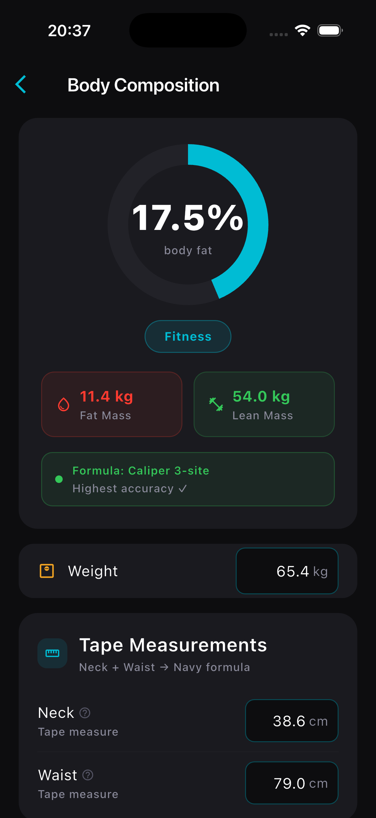 Body composition screen