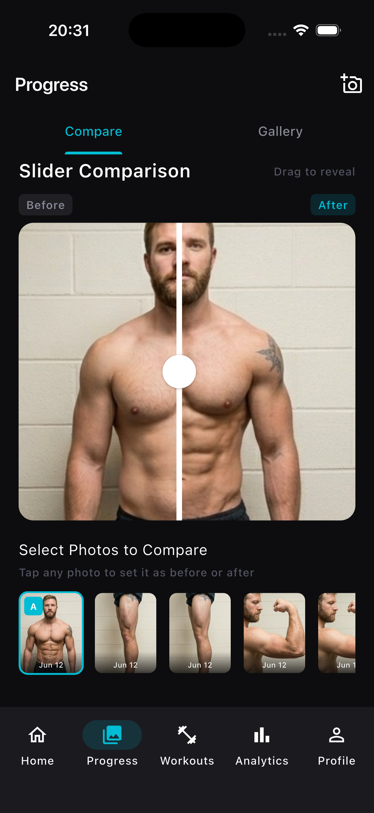 Before/after slider